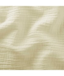 Tissu Double Gaze de coton gaufrée de 130 CM de largeur Ecru vendu par 50 cm