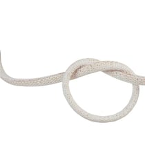 Bobine 25m cordon tresse métallisé blanc/or 6mm