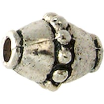 MégaCréa - Perle métal toupie Ø8 mm Argenté