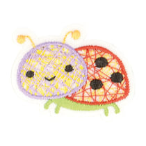 Ecusson thermocollant joli monde de la nature coccinelle 3x2.5cm