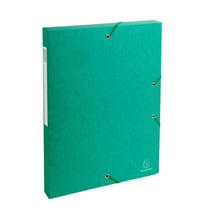 Boite de classement Exabox Dos 25mm Carte lustrée - A4 - Vert - x 8 - Exacompta