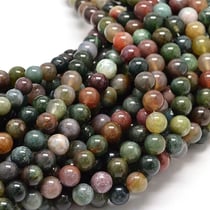 Fil de 38 perles ronde pierre naturelle fabrication bijoux AGATE INDIENNE 10 mm