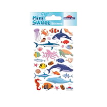 Autocollants - Animaux marins - Paillettes - Époxy