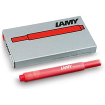 Cartouche d'encre - Rouge - Effaçable - Grande taille - Compatible stylos LAMY - 5 cartouches