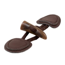 Brandebourg simili cuir 155mm marron