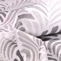 Tissu Toile jacquard Janis gris grande largeur sur fond Blanc