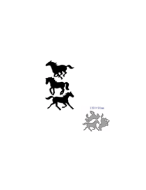 Dies chevaux en pleine course