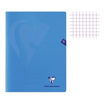 Cahier - 24x32(cm) - Petits carreaux - 96 pages - couverture en polypro - sans spirale - Clairefontaine - Mimesys