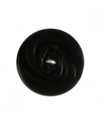 Carte de 3 boutons stries noir 23mm - Distrifil Noir