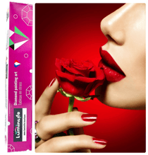 Diamond Painting Broderie Diamant LUMINLIFE 60x45cm, 5D, diamants ronds - Red élégance