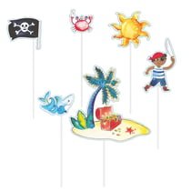 Pique à gâteau - lot de 6 - pirates