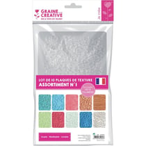 Graine Créative - Plaques de texture Fimo N°1 10 pièces