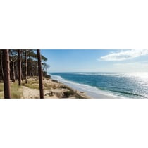 Tableau sur toile plage bassin Arcachon 45x135 cm