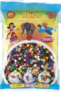 3 000 perles standard (Ø5 mm) mélange 22 couleurs
