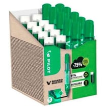 Marqueur effaçable - PILOT - V BOARD MASTER - Vert - Pointe ogive 6 mm - Rechargeable - Lot de 10