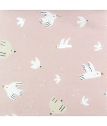 Tissu coton enfant oiseaux de 150 cm de largeur Rose vendu par 50 cm