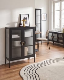 Armoire de bureau Acier Noir GLEORA - Beliani