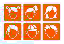 LOT 6 POCHOIRS BASE VISAGES