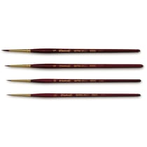 4 pinceaux peinture acrylique rond Sépia Déco 8500 n°6/0 n°3/0 n°0 n°1 Raphaël