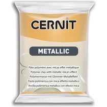 Pâte polymère - Opaque - A cuire - Pâte à modeler - Or- Bloc de 56g - Cernit - Metallic