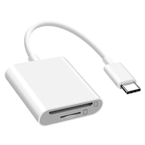 Lecteur Carte Universel pour micro SD / SD / TF, Adaptateur USB-C - Blanc