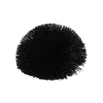 Broche fleur fluffly 7cm noir