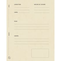 Paquet de 25 dossiers de plaidoirie Pour/Contre carte lustrée 25x32cm - Ivoire - x 5 - Exacompta