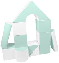 Set de 11 blocs en mousse blanc Menthe - Velinda - Vert