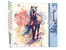 Peinture par Numéro Figured'Art - Cheval peint - Kit de Loisir Créatif DIY Numéro d'Art Complet - 40x50cm sans châssis en bois