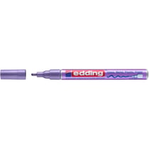 Lot de 10 marqueurs peinture brillante EDDING 751 - Pointe ronde 1-2 mm - Violet métallisé - Corps aluminium