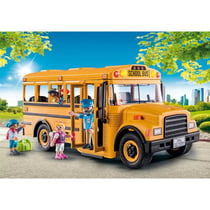 PLAYMOBIL Jouet de construction 46 pieces autobus scolaire avec effets lumineux jaune - 70983