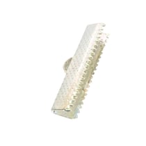 Graine Créative - Embout fermoir pour ruban et miyuki 25mm Argenté x10