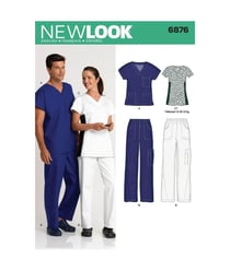 Patron New Look 6876 Ensemble médical taille n°toutes les tailles