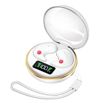 Avizar Écouteurs de Sommeil sans Fil Ultra Plats Anti Bruit avec Boitier LED Blanc