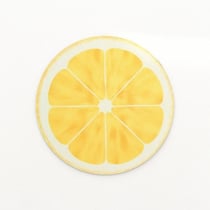 Tapis De Souris Rond 22cm Série Fruits Pastèque Accessoire Bureau 2 PCS Jaune YONIS