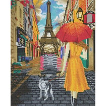 CRYSTAL ART Kit tableau broderie diamant 40x50cm Paris