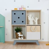 Meuble de rangement NABOSKY gris 2x2