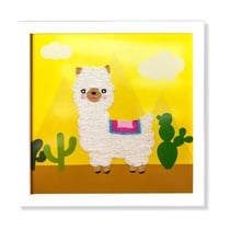 Tableau en ficelle de papier Lama 22cm