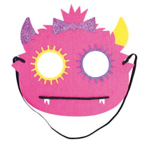 MégaCréa DIY - Masque enfant feutrine violet monstre 20,5 x 14,5 cm