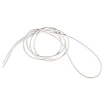 Lanières rondes en cuir de boeuf, 2mm 100 cm, blanc