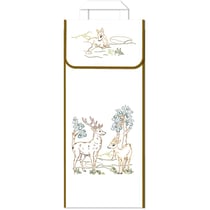 LUC - Sac à pain en coton écru Cerf et biche