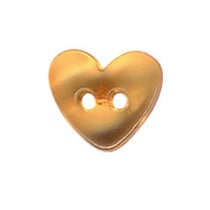 Bouton Coeur translucide couleur Orange 9mm