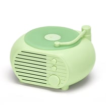 Enceinte Bluetooth Rétro Vinyle Sans Fil Son Surround Puissant Vert Vert YONIS
