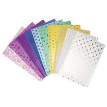 MégaCréa DIY - Feuille adhésive A4 motifs pailletés 10 pièces