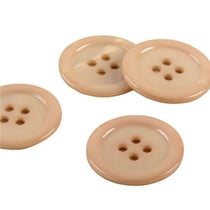 Bouton 100% nacre rond beige antilope