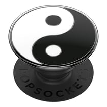 Popsockets PopGrip Design Yin Yang pour Smartphone, Bague et Support Universel Noir Transparent