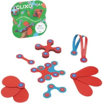 Itsy CLIXO - Flamingo/Turquoise - Jeu de Construction Magnétique - Jouet Educatif et Créatif - 18 pcs - Des 4 ans