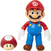 Mario avec super champignon : figurine super mario 10 cm - figurine nintendo articule - jakks