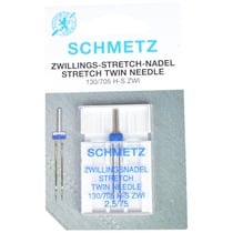 Aiguille double SCHMETZ - Double Stretch - 2.5/75 - Argent - Acier
