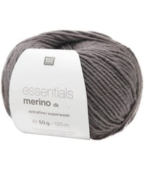 Fil de laine à tricoter ESSENTIALS MERINO DK - Rico Design 89 Gris